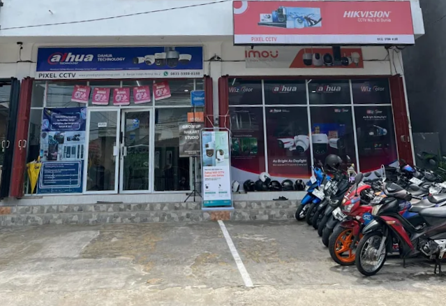 Modern office with blue ambient lighting